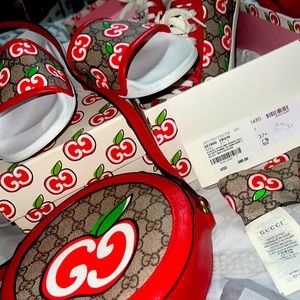 Bucket Hat, Scarf, Slides, Shoe ,& Purse